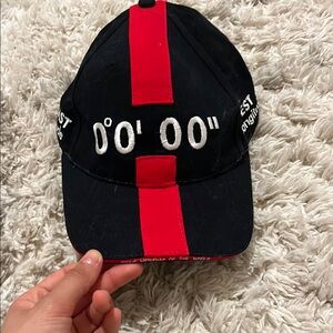 Prime Meridian Black and Red Cap